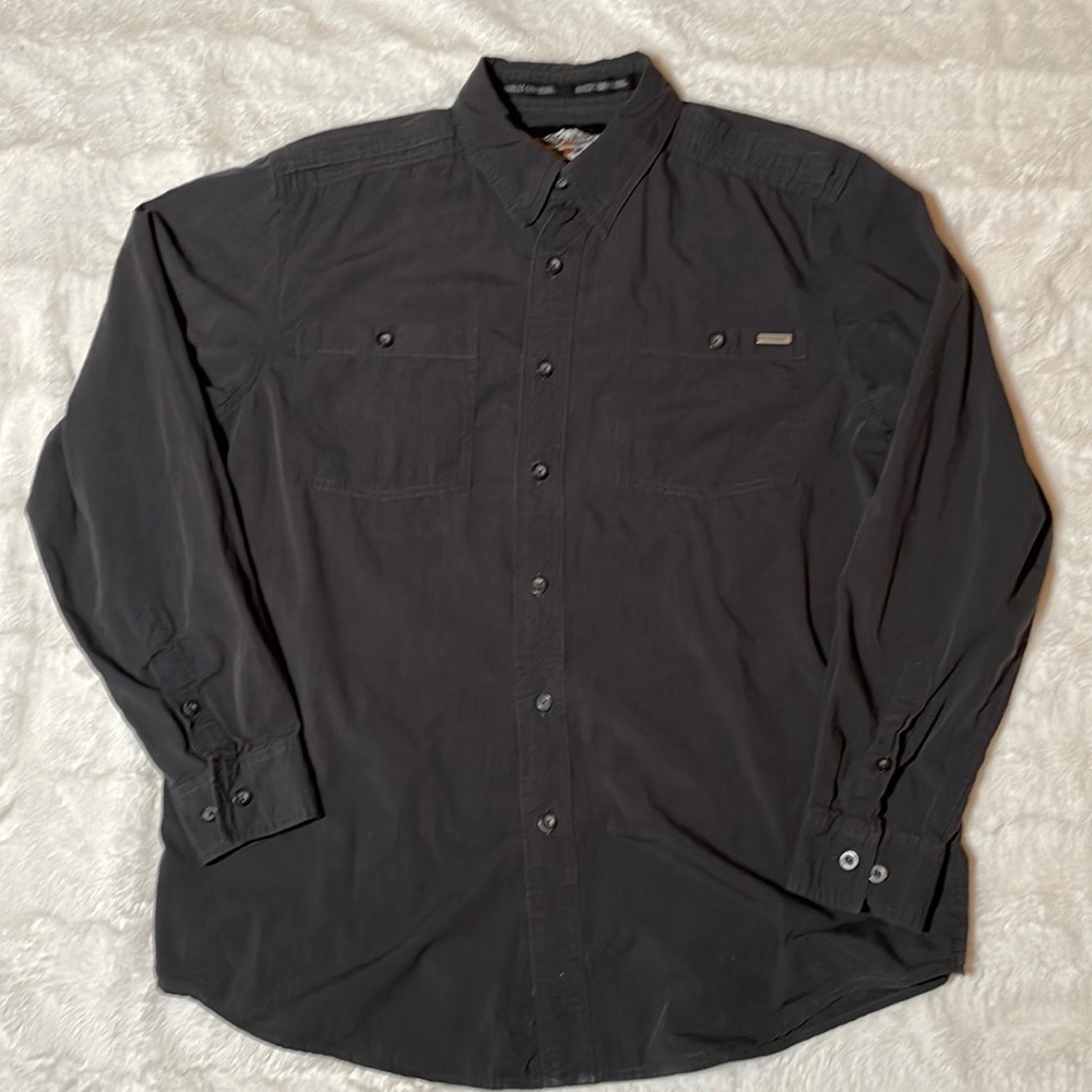 Harley-Davidson Dark Gray Button Down Shirt - Size Large